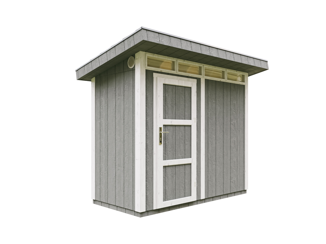 Caseta Jardin Exterior paneles a base de Madera LP SmartSide 3m2 con Suelo y Baldosas Bituminosas - L161xA294xA239 cm - TIMBELA M901-Cavern steel