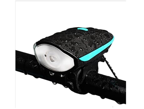 Luz Usb para bicicleta, linterna con brillo nocturno y bocina eléctrica, accesorios para bicicleta, equipo de ciclismo negro-negro ENZONS