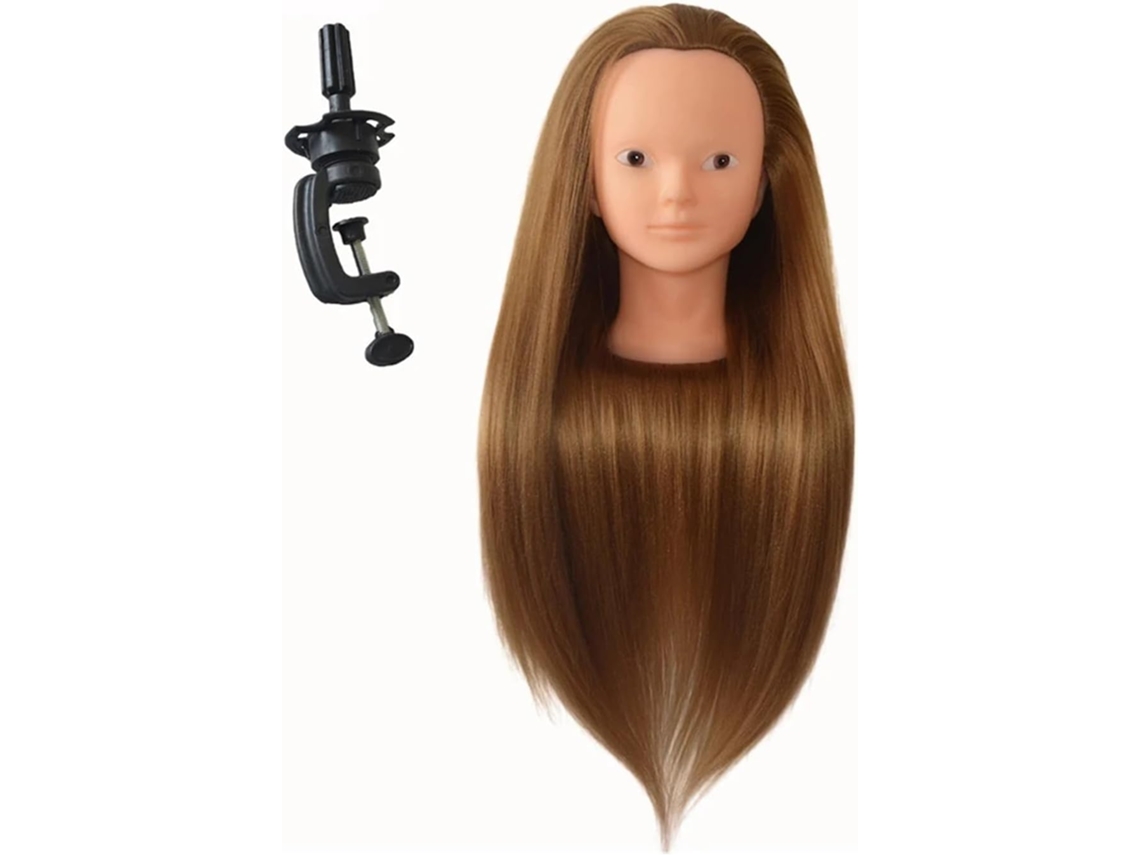 Cabeza De Maniquí De 26"-28" En Fibra Sintética Yaki, Cabeza De Entrenamiento Para Trenzado, Peinado.