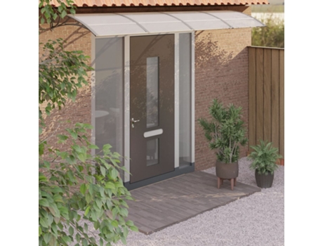 MAISON EXCLUSIVE Marquesina de puerta policarbonato gris 400x100 cm