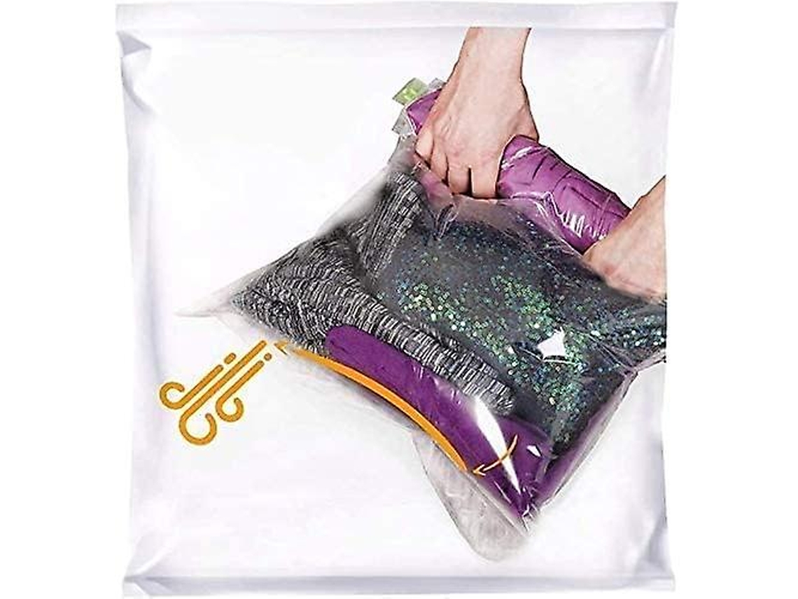 12 bolsas de compresión de viaje que ahorran espacio para maletas, ropa, aspiradoras y bigotes de viaje.