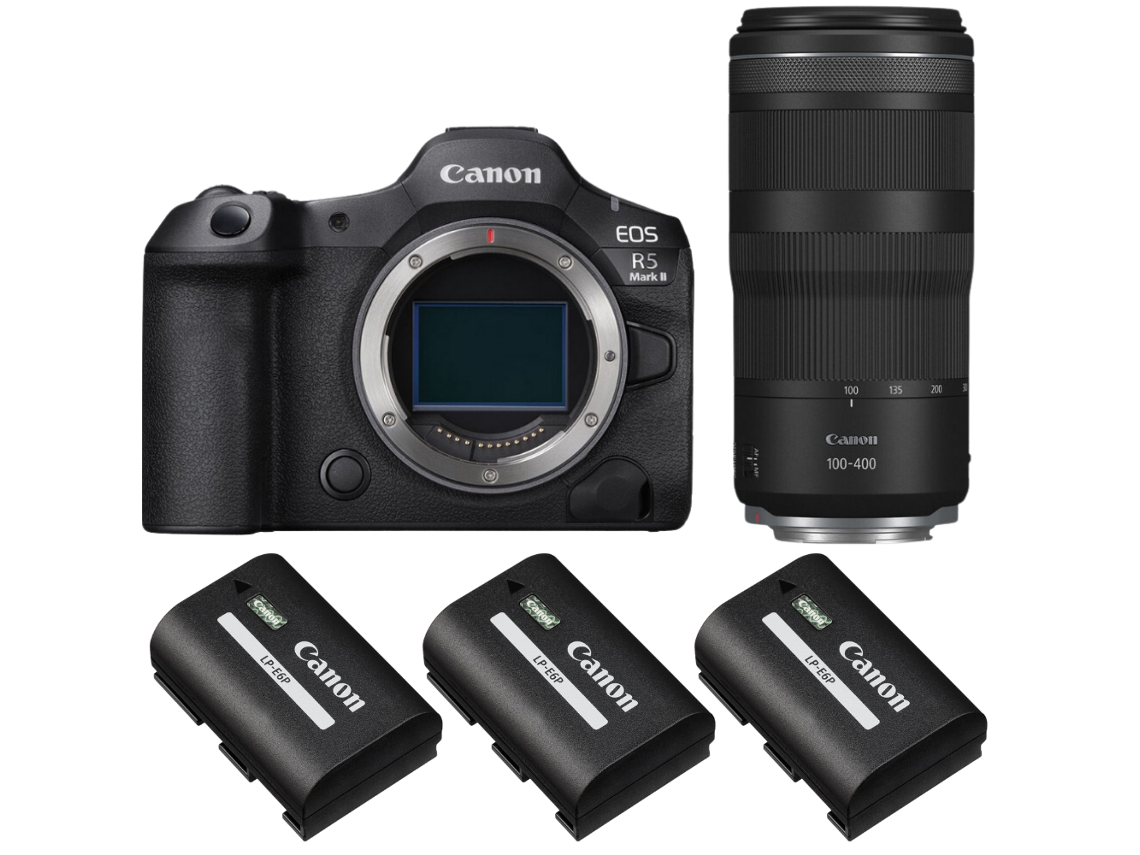 Canon Eos R5 Mark Ii + Rf 100-400mm F/5.6-8 Is Usm + 3 Canon Lp-e6p + Ebook “20 Consejos Para Fotos Que Impactan”