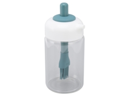 Botella De Aceite De Vidrio 2 En 1 Con Dispensador Y Control De Cepillo De Silicona, 230 Ml, Verde Oscuro