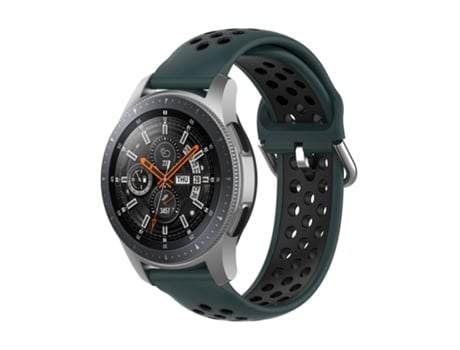 Correa de reloj inteligente para Samsung Galaxy Watch 46 mm / Gear S3 Universal Sports Silicona bicolor (verde oliva + negro)