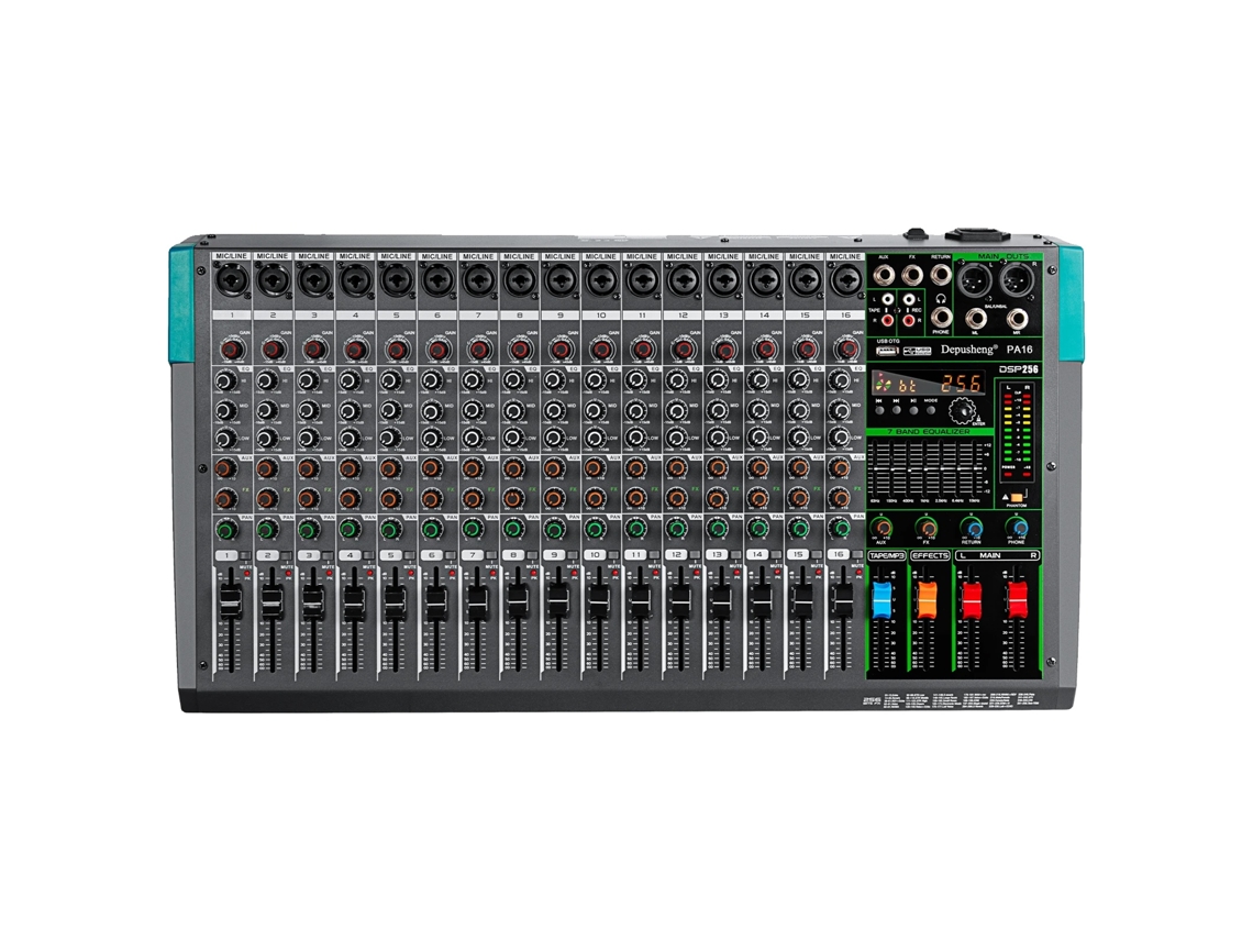 Mezclador de audio, conectividad USB, 256 efectos DSP, Pa16 OEM