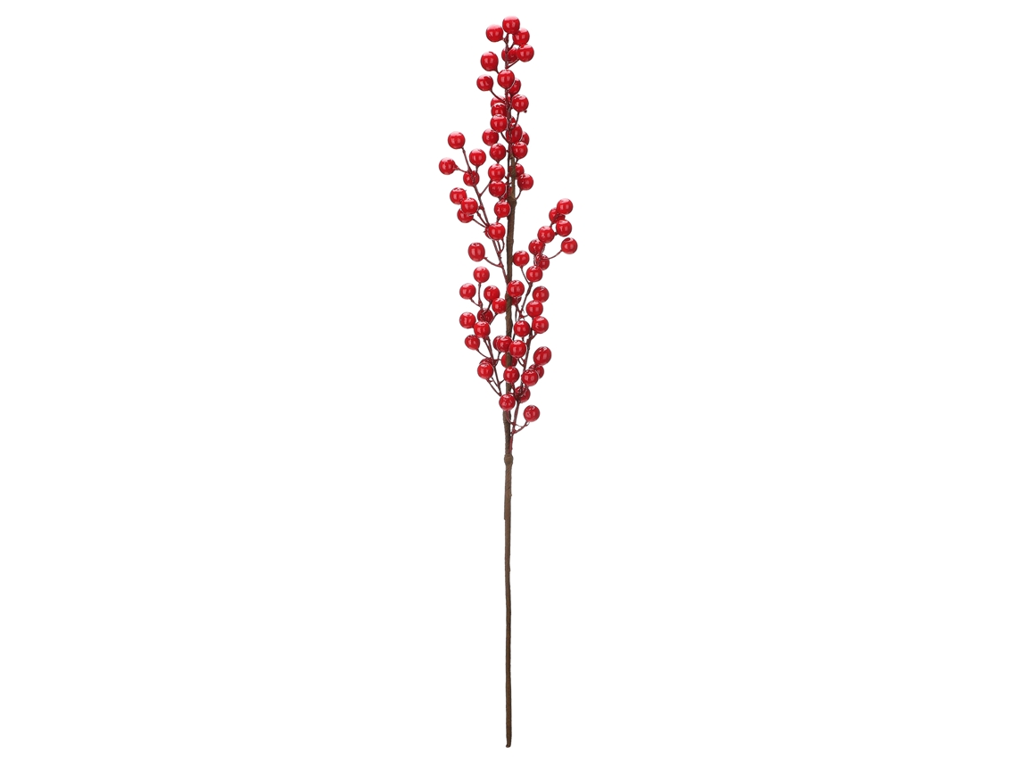 Decoraciones de bayas rojas de espuma artificial vibrante - Símbolo de riqueza