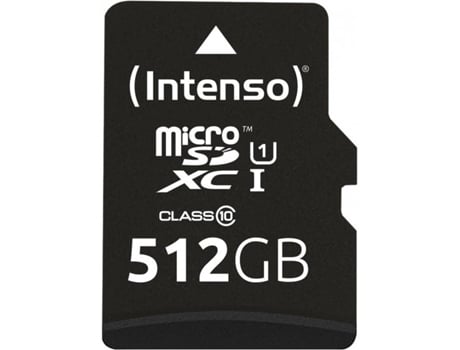 Tarjeta de Memoria MicroSDXC INTENSO Premium (512 GB - 90 MB/s)