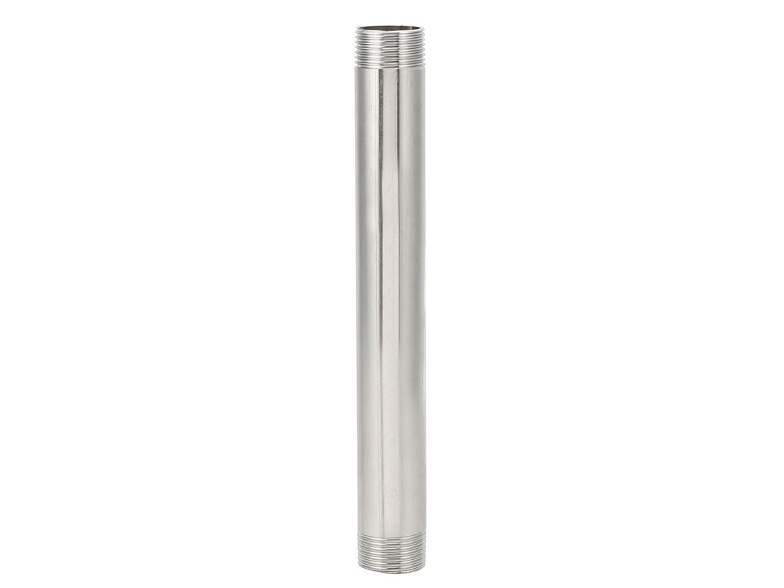 Conector Macho Roscado G3/4, Tubo De Extensión De Acero Inoxidable 304 De 20 Cm Para Instalaciones Sanitarias De Gas.