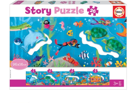 Puzzle EDUCA Story Puzzles 26 Piezas Mundo Submarino (Edad Mínima: 3 Años - 26 Piezas)