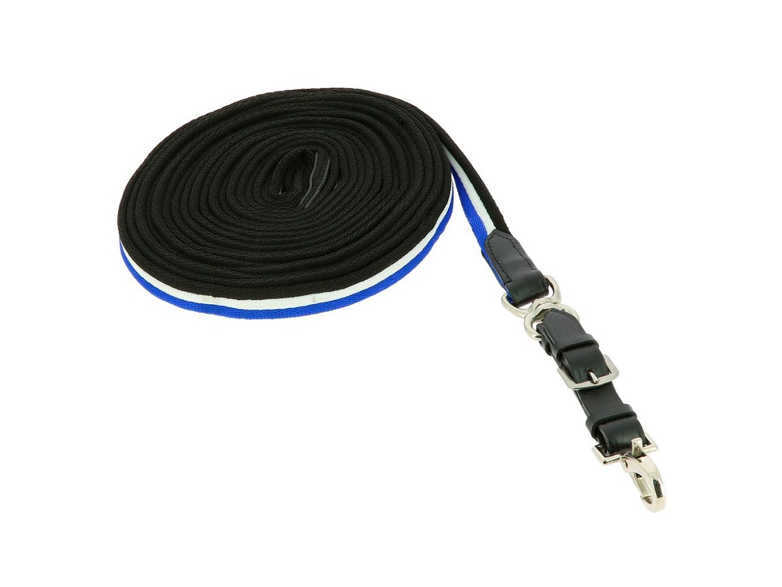 Corda de Trabalho de Amarração Acolchoada/De Couro Preto 8 Mnorton Equestrian