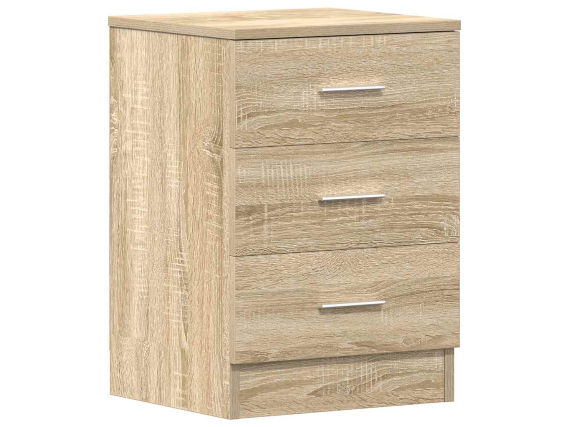 Mesita de noche exclusiva de madera de roble de Sonoma Maison