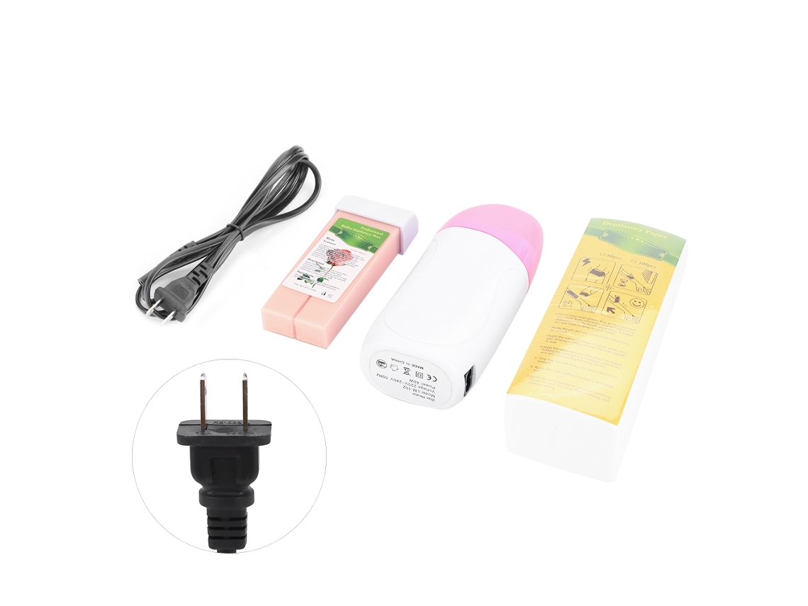 Depilador Elétrico 3 em 1 2026 com Aquecedor de Cera e Cartucho Roll-on para Depilação de Pelos