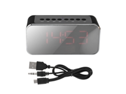Reloj espejo con alarma y altavoz Bluetooth