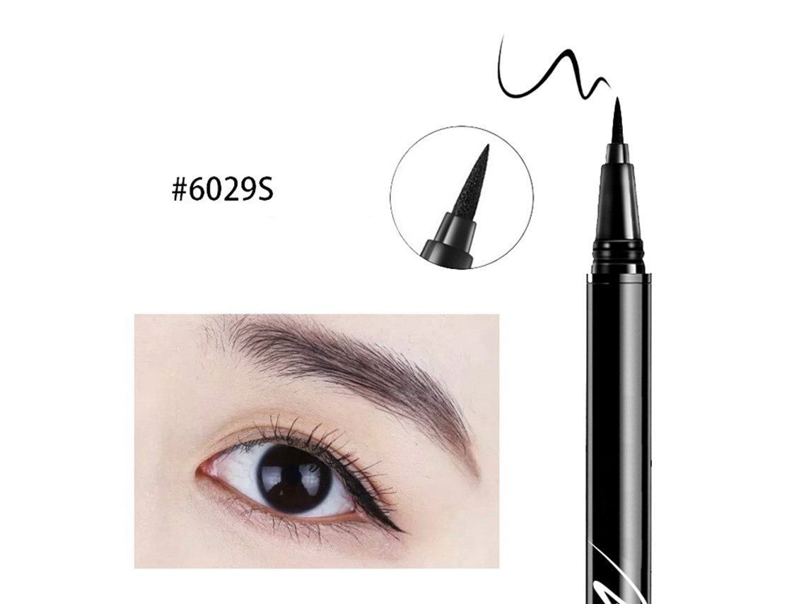 Caneta De Eyeliner Líquido Profissional À Prova De Água De Longa Duração Com Ponta Flexível E Eficaz Na Colorização