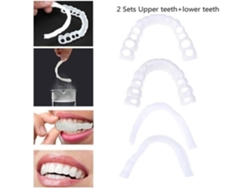 Las Prótesis Dentales Cubren Los Empastes Superiores E Inferiores, Creando Dientes Postizos Blancos Y Luciendo Hermosas Sonrisas.*