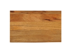 Tablero De Mesa Borde Natural Madera Maciza Mango 40x30x2,5 Cm