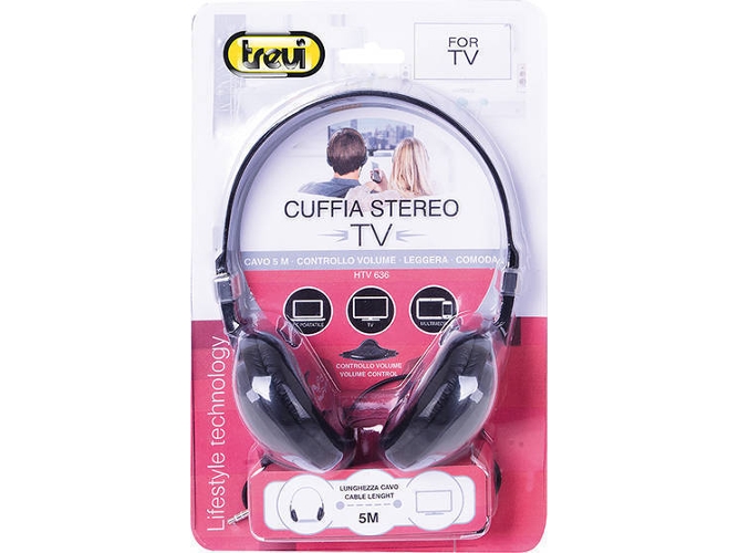 Auriculares con Cable TREVI HTV 636 (On Ear - Micrófono - Negro)