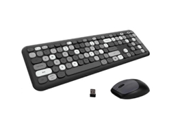 Juego de teclado y ratón inalámbricos Bluetooth de diseño retro para teclados de ordenador y teclados numéricos. Everley891