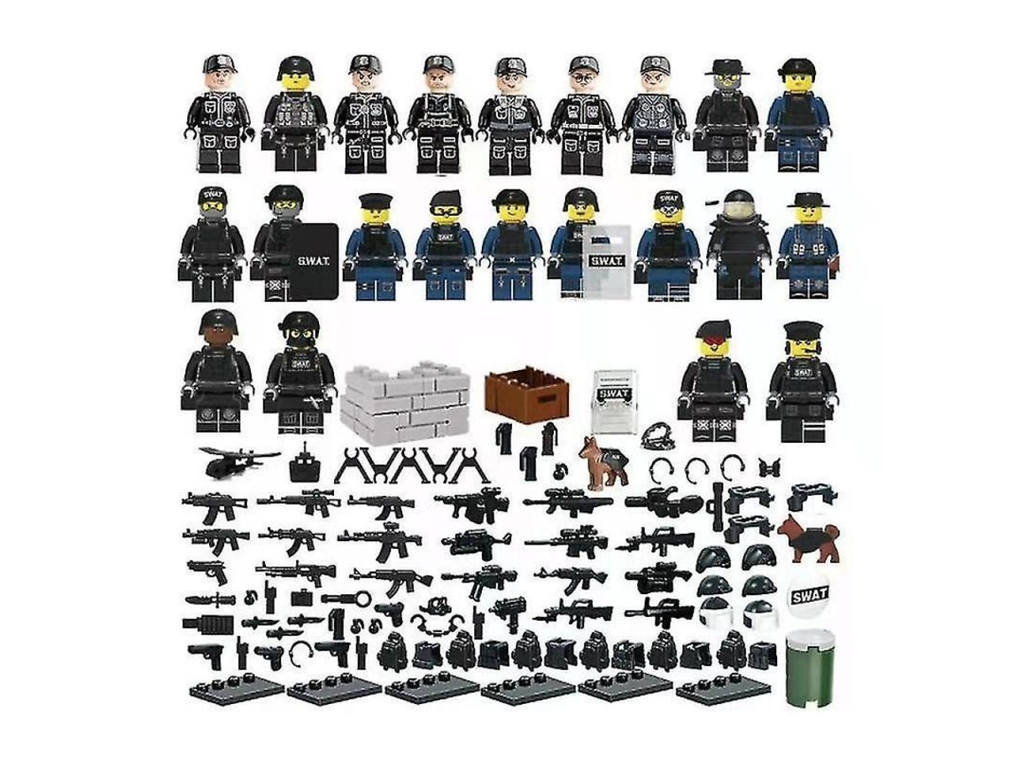 2026-19829-set De 22 Mini Figuras Militares Villano Juguetes De Bloques De Construcción Hwm