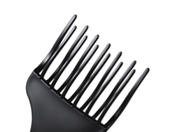 Peine De Pelo Afro Insertable De Plástico Con Dientes Altos Y Bajos, Herramienta De Estilismo Para Cabello, Unisex, Negro
