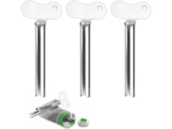 3 Exprimidores Tubo Acero Inox, Para Pasta Dientes/cremas/tintas