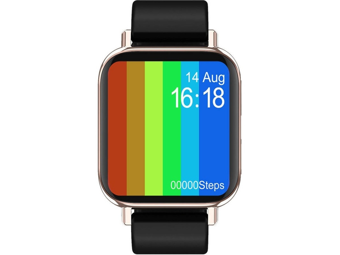 Reloj inteligente unisex M96 con Bluetooth y pantalla táctil, monitor de ritmo cardíaco y presión arterial, Yizhood (dorado)