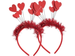 Diadema De Dos Piezas Con Lentejuelas En Forma De Corazón Para Mujer, Accesorio Romántico Para El Cabello.