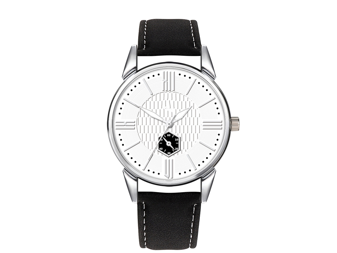 Reloj De Pulsera De Cuarzo Informal Para Hombre Con Correa De Piel Sintética, Estilo Sencillo Y Moderno.