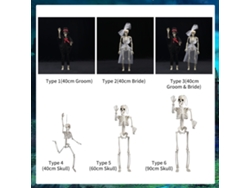 Decoración De Halloween: Novios Esqueleto Colgantes Con Articulaciones Móviles. Accesorios Espeluznantes Para Fiestas.