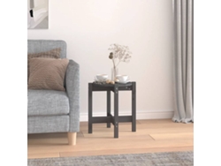Mesa de centro Ø 42,5x45 cm Madera maciza Gris macizo HARLANV1