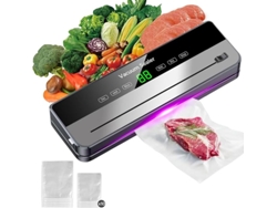 Selladora Al Vacío De 120 W Para Conservación De Alimentos Secos Y Húmedos Con 10 Bolsas De Vacío Siurn
