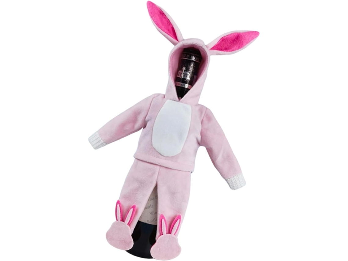 Funda Creativa De Punto Con Diseño De Conejo De Papá Noel Para Botellas De Vino Para Diversas Ocasiones Y