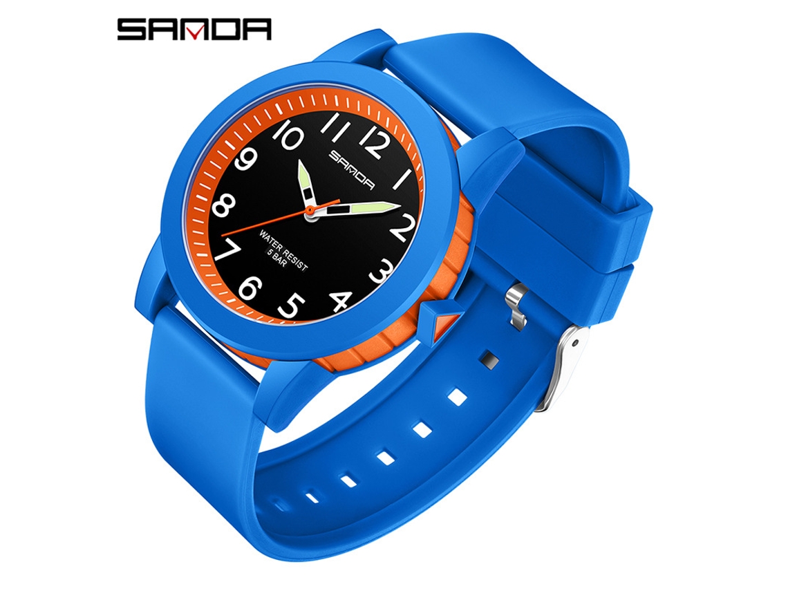 Reloj De Pareja Sencillo De Cuarzo Fluorescente E Impermeable Para Mujer (azul Oscuro)
