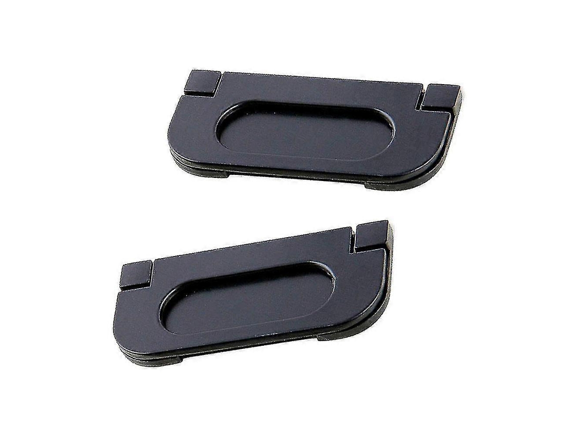 Paquete de 2 puertas retráctiles con palanca empotrada, color negro, antioxidantes
