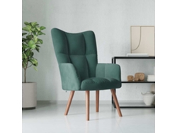 Sillón de terciopelo verde oscuro DKD HOME DECOR