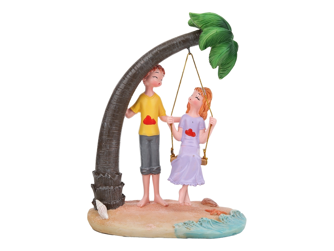 Adorno europeo de resina para decoración del hogar, regalo de aniversario de bodas