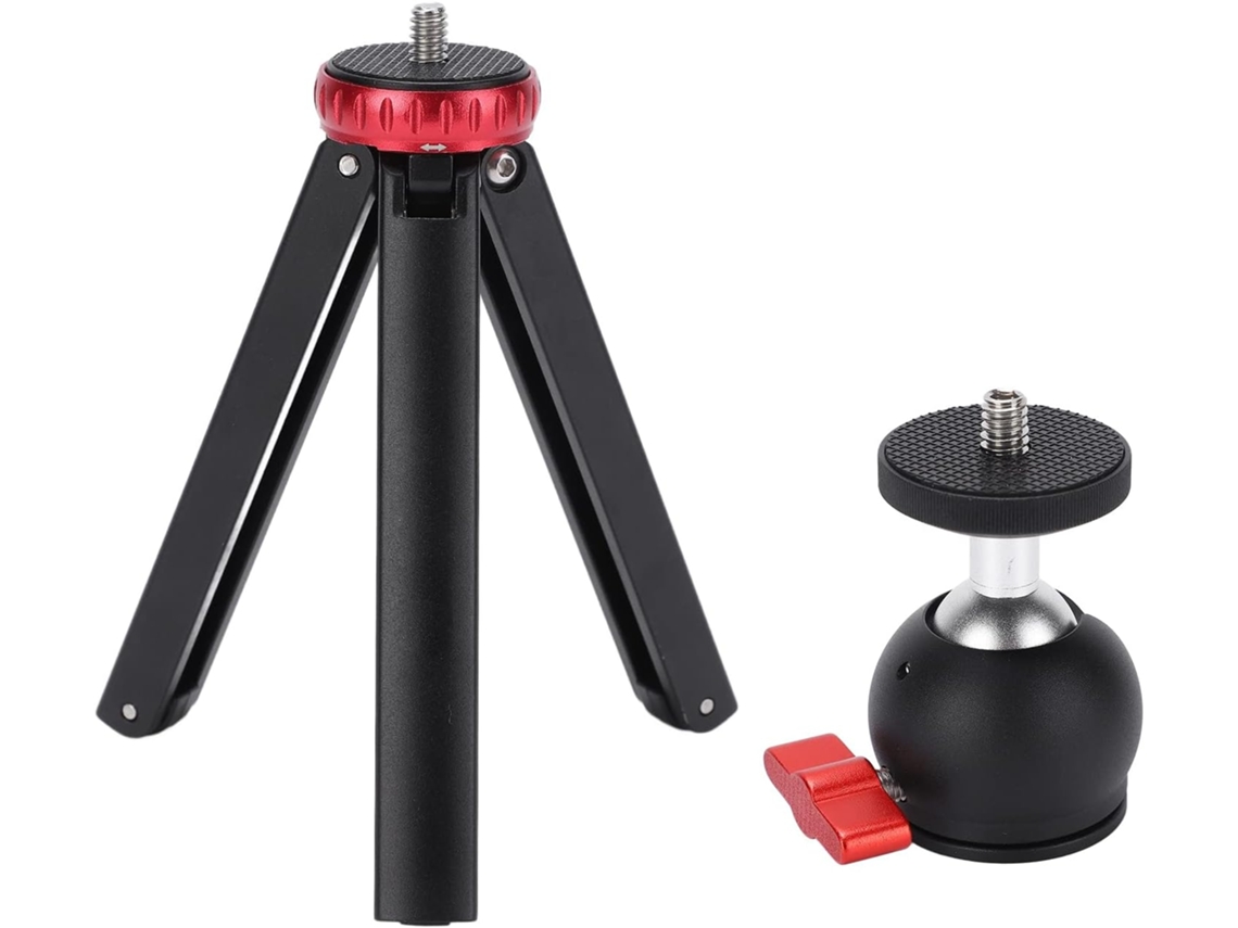 Mini Trípode De Escritorio Extensible Totalmente Metálico De Mano Con Giro De 360°