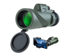 Telescopio monocular de alta definición con soporte para teléfono inteligente y trípode Telescopio monocular HD con enfoque dual Verde Ushion