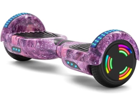 Hoverboard E-RIDES Galáxia Violeta (Altavoz Bluetooth | Autonomía: 30-60 min| Velocidad Máx: 12 km/h)