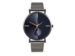 Reloj De Moda Para Hombre Y Mujer Con Correa De Malla, Esfera Redonda Y Movimiento De Cuarzo, Ideal Para Parejas.