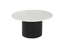 Mesa Centro Marmol Mdf Blanco 80x80x42cm