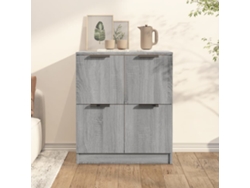 Aparador De Madera Contrachapada Gris Sonoma 60x30x70 Cm