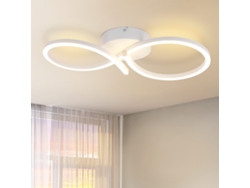 Lámpara de techo LED para sala de estar, 24 W, blanca, moderna y creativa, para cocina, 3000 K, blanco cálido, Nettlife