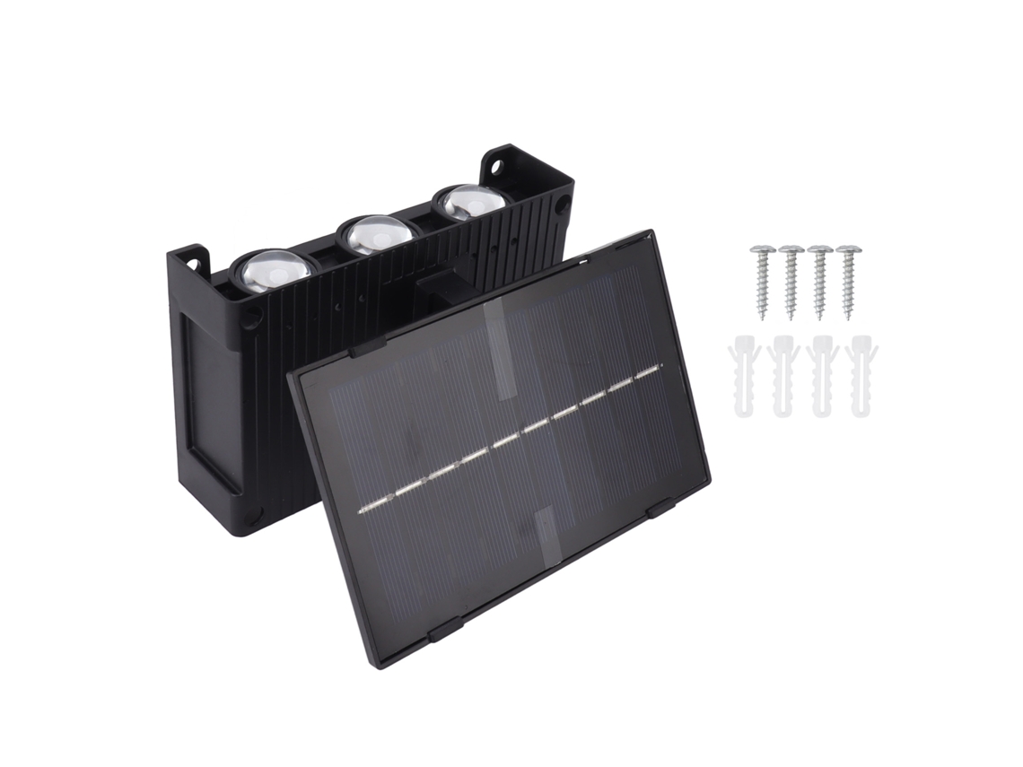 2026-luz Solar Exterior Impermeable 6 Led Lámpara De Pared Ambiente Para Jardín Patio Terraza Interior Luz Cálida
