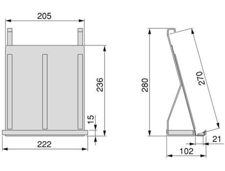 EMUCA Soporte para Tablet Titane - Acero - Gris Antracita