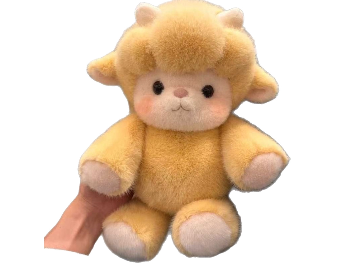 Muñeco de lana pequeño de 45 cm corriendo, adorable muñeco de oveja durmiendo