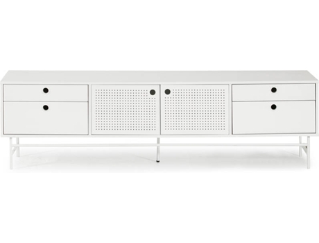Mueble TV BAZAR MONDIALE Punto (Blanco - MDF - 180x40x52 cm)