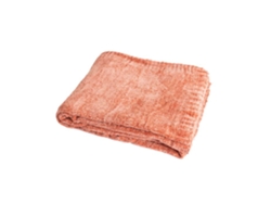 Manta Plaid Rosa Salmón 130x170cm Savora