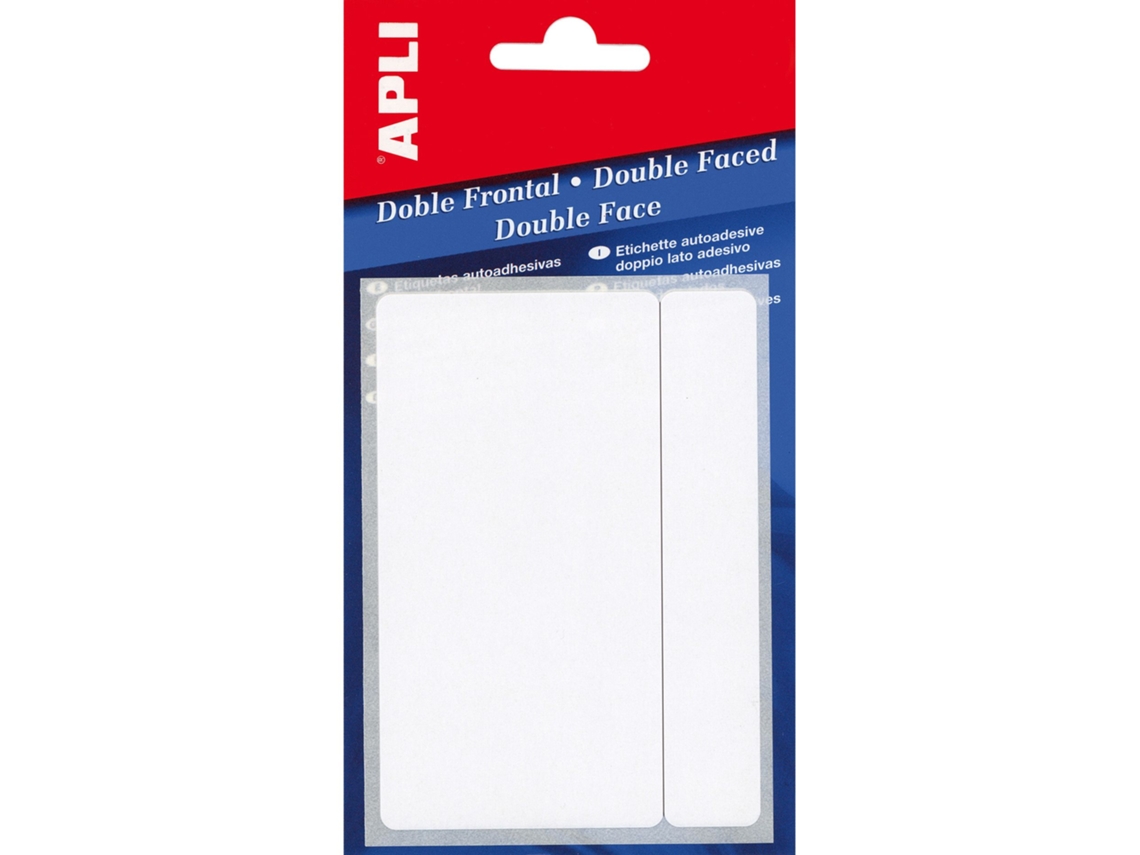 Doble Etiqueta Frontal APLI (Blanco - 53 X 82 mm)
