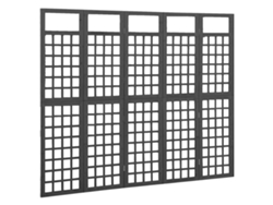 Biombo Divisor | Biombo Separador | Separador De Ambientes/enrejado De 5 Paneles Madera De Abeto Negro 201,5x180 Cm